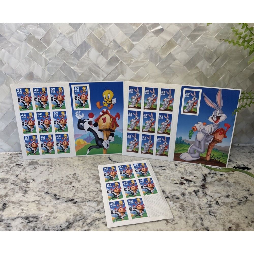 US Postage Stamp Collection Bugs Bunny‎ & Sylvester 32 Cent Issued 97/98